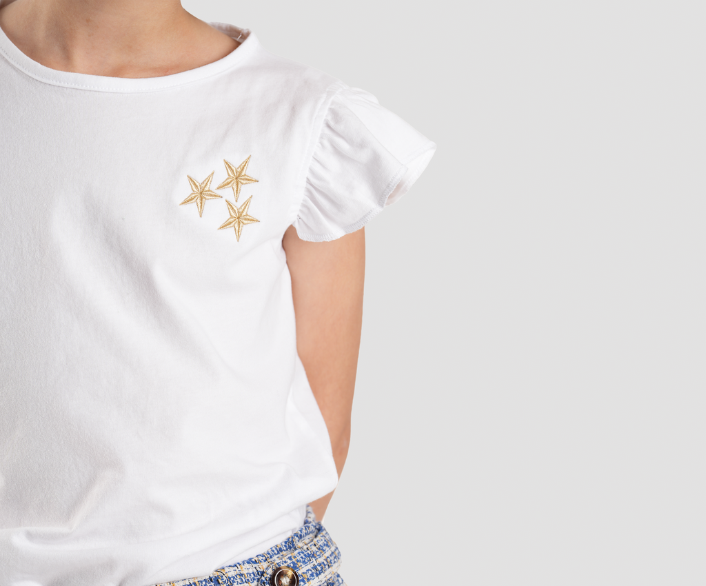 Girls' Star Ruffle Top-GTS-45S - Naga Homme