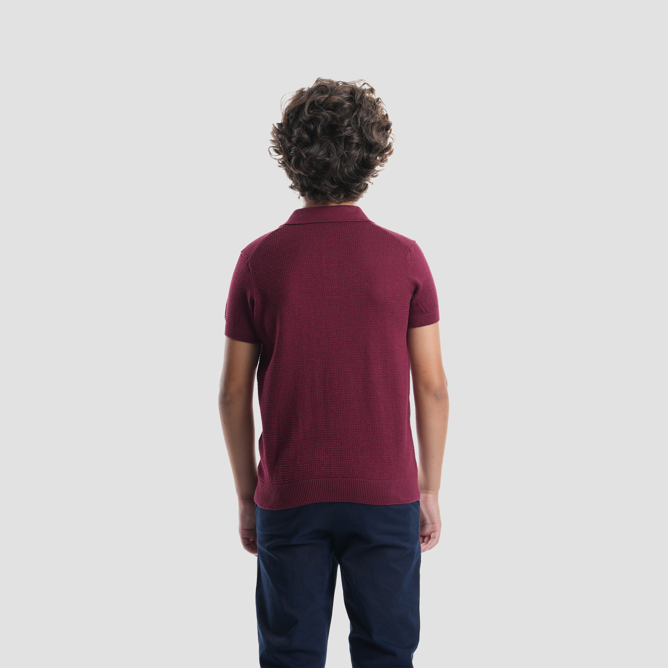 Burgundy Polo Shirt-BPO-93S - Naga Homme