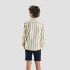 Boys' Yellow*Blue Striped Shirt-BSH139 - Naga Homme