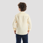 Boys' Yellow Linen Shirt-BSH157S - Naga Homme