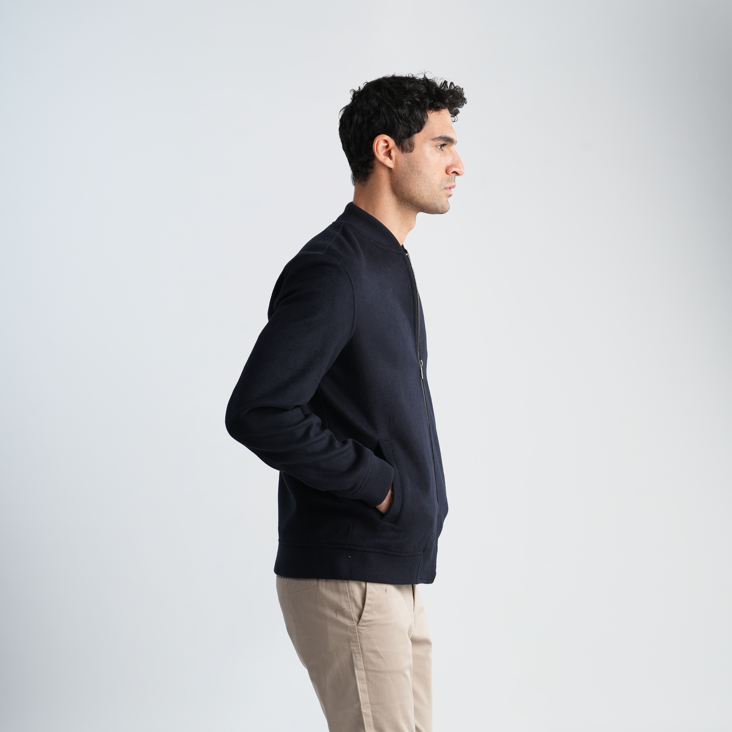 Men's Navy Jacket-MJKF-31