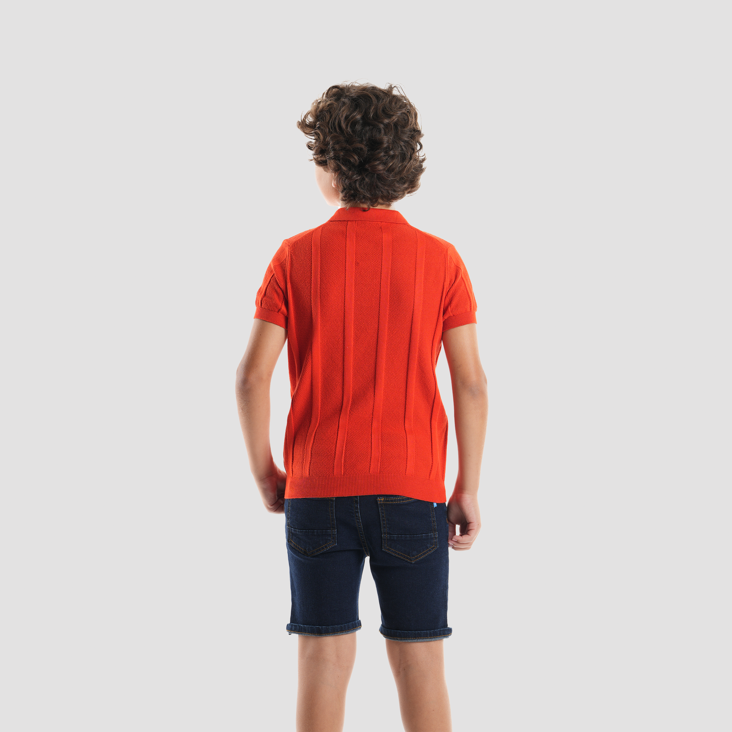 Boys' Orange Polo-BPO106S