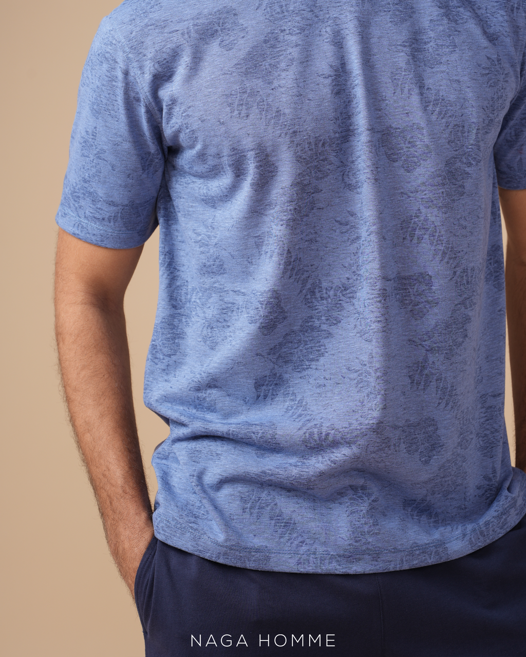 Dark Blue Short Pajamas-(MPJS-59)