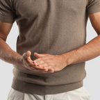 Cafe Textured Polo Shirt (MPO105S) - Naga Homme