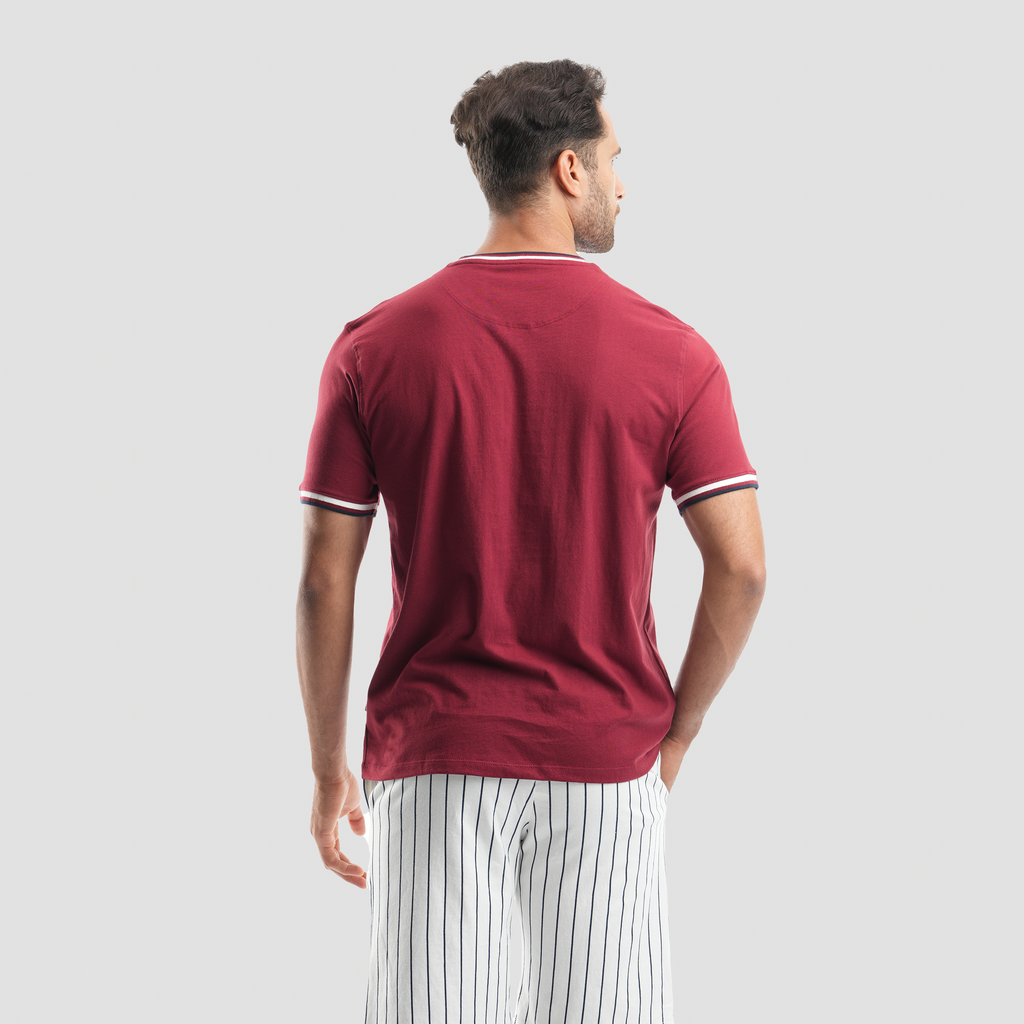 Dark Bordaux pajama set - MPJS-67S - Naga Homme