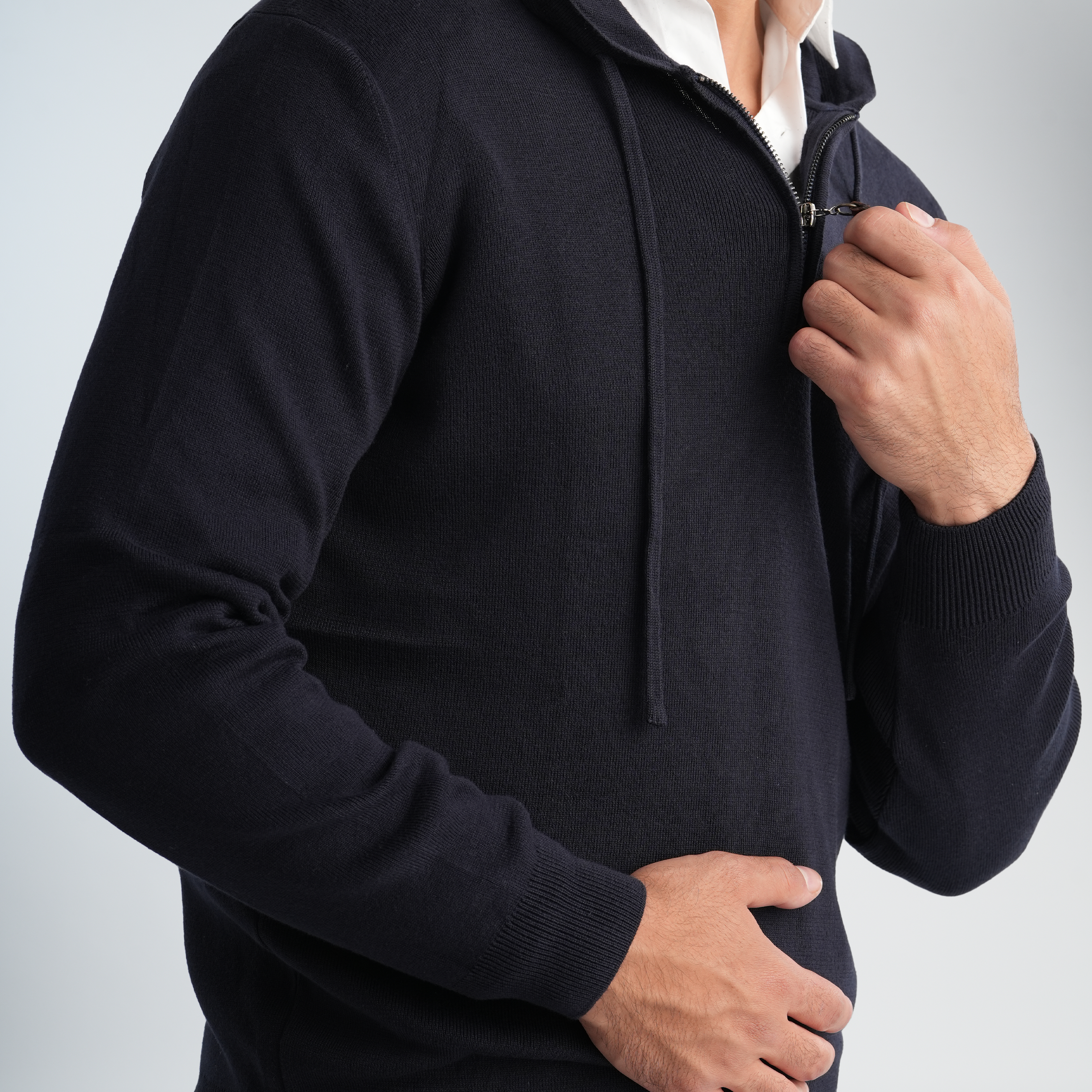 Men's Navy Hoodie-MPLFSH-28