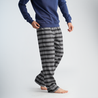 Men's Navy Stripe Pajama Set-MPJL175
