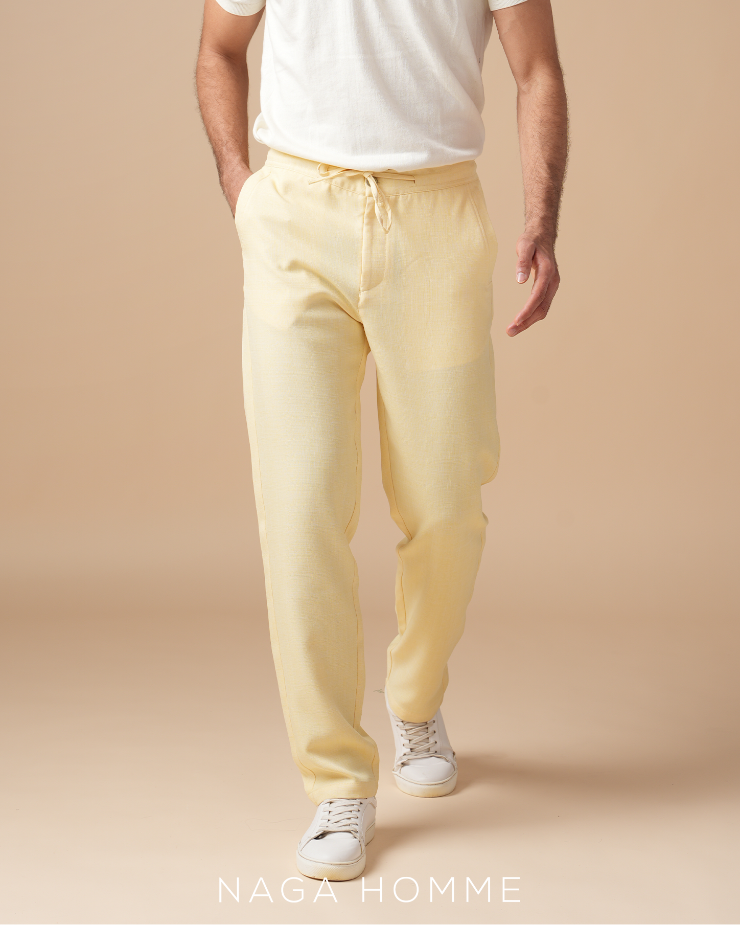 Yellow Linen Pants for Men – MPT226 Main image