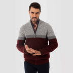 Dark Bordaux Pullover-Jacket With Zipper(10) - nagahomme