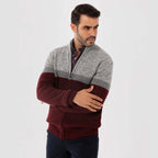 Dark Bordaux Pullover-Jacket With Zipper(10) - nagahomme