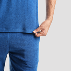 Men's Dark Blue Towel Short (MSRB-02) - Naga Homme