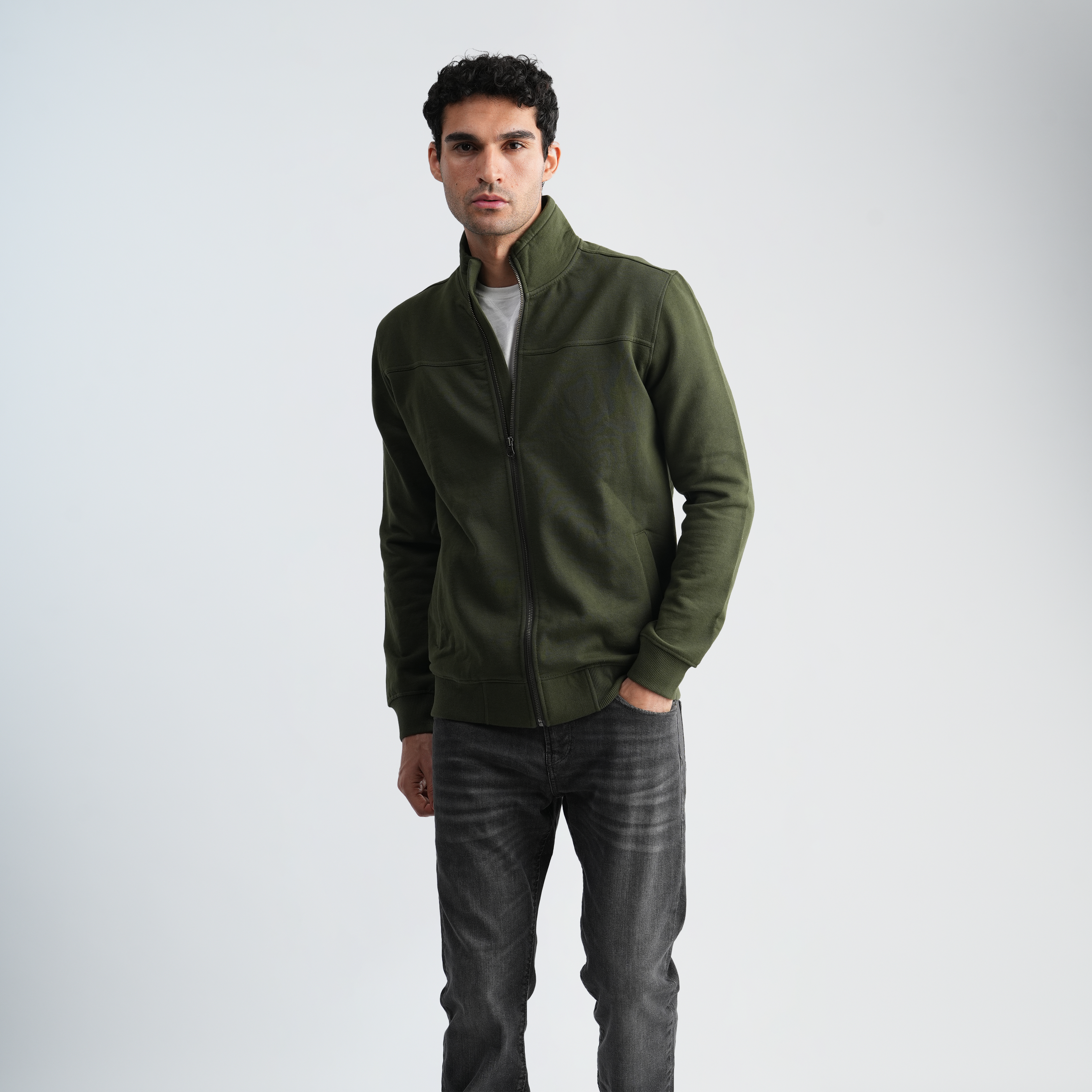Men's Olive Sweatshirt-MSW-55