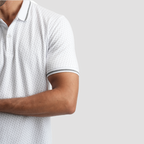 White Short Sleeve Polo Shirt (MPO-94S) - Naga Homme