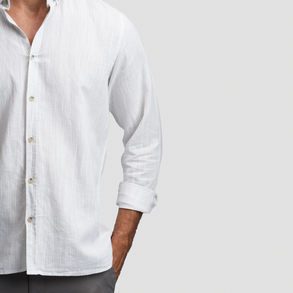 Grey*White Modern shirt (MSH585) - Naga Homme