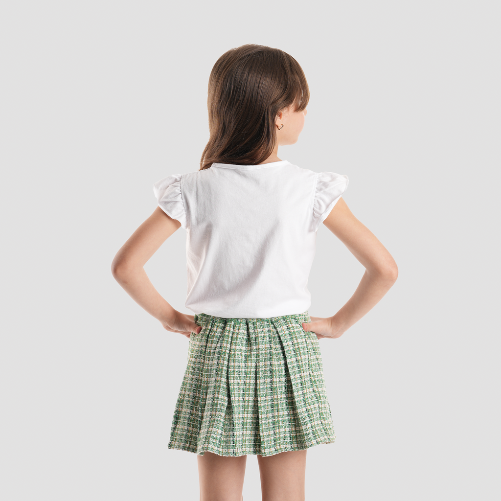 Green Skirt for Girls-GSK-51 - Naga Homme