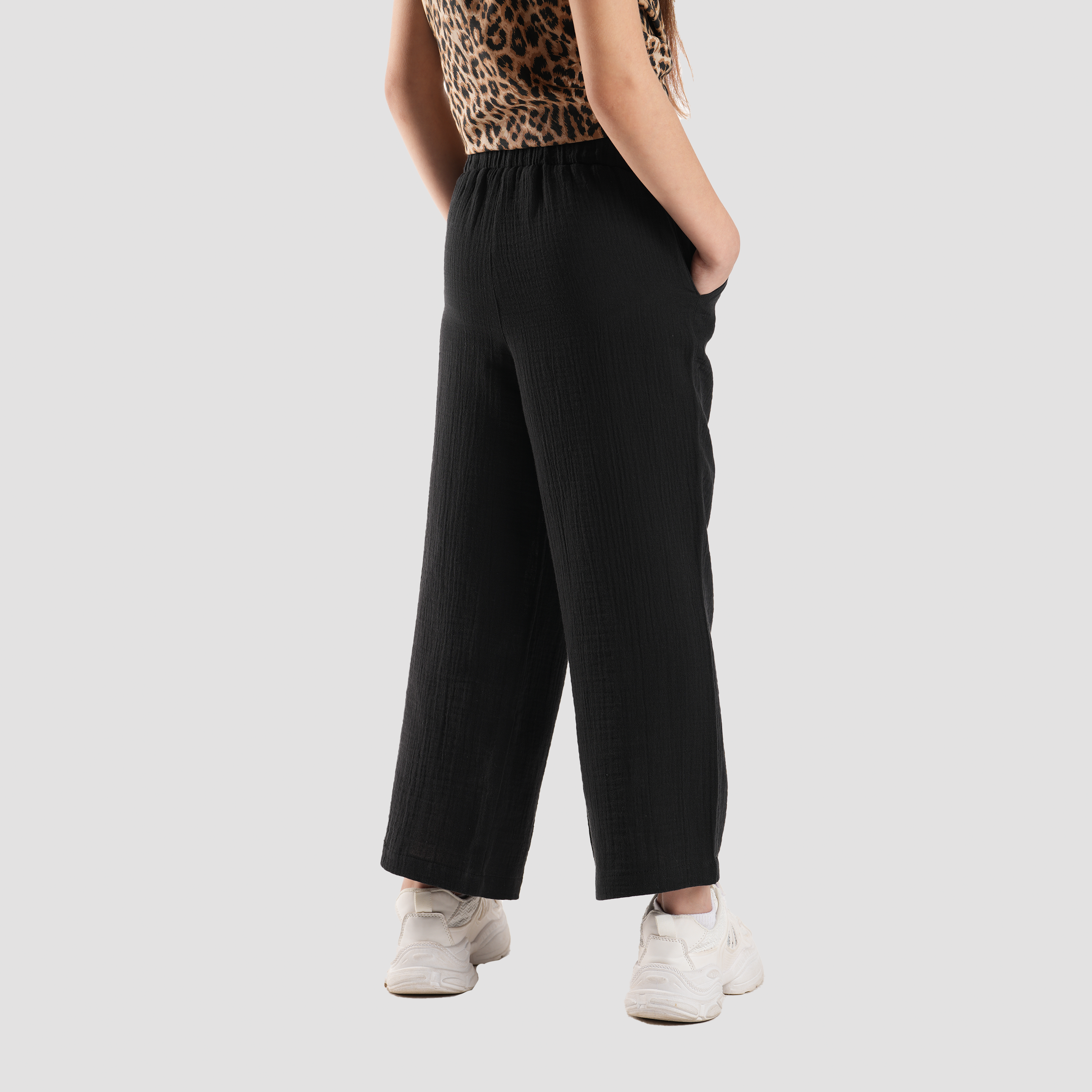 Black Wide-Leg Pants-GPT-19S - Naga Homme