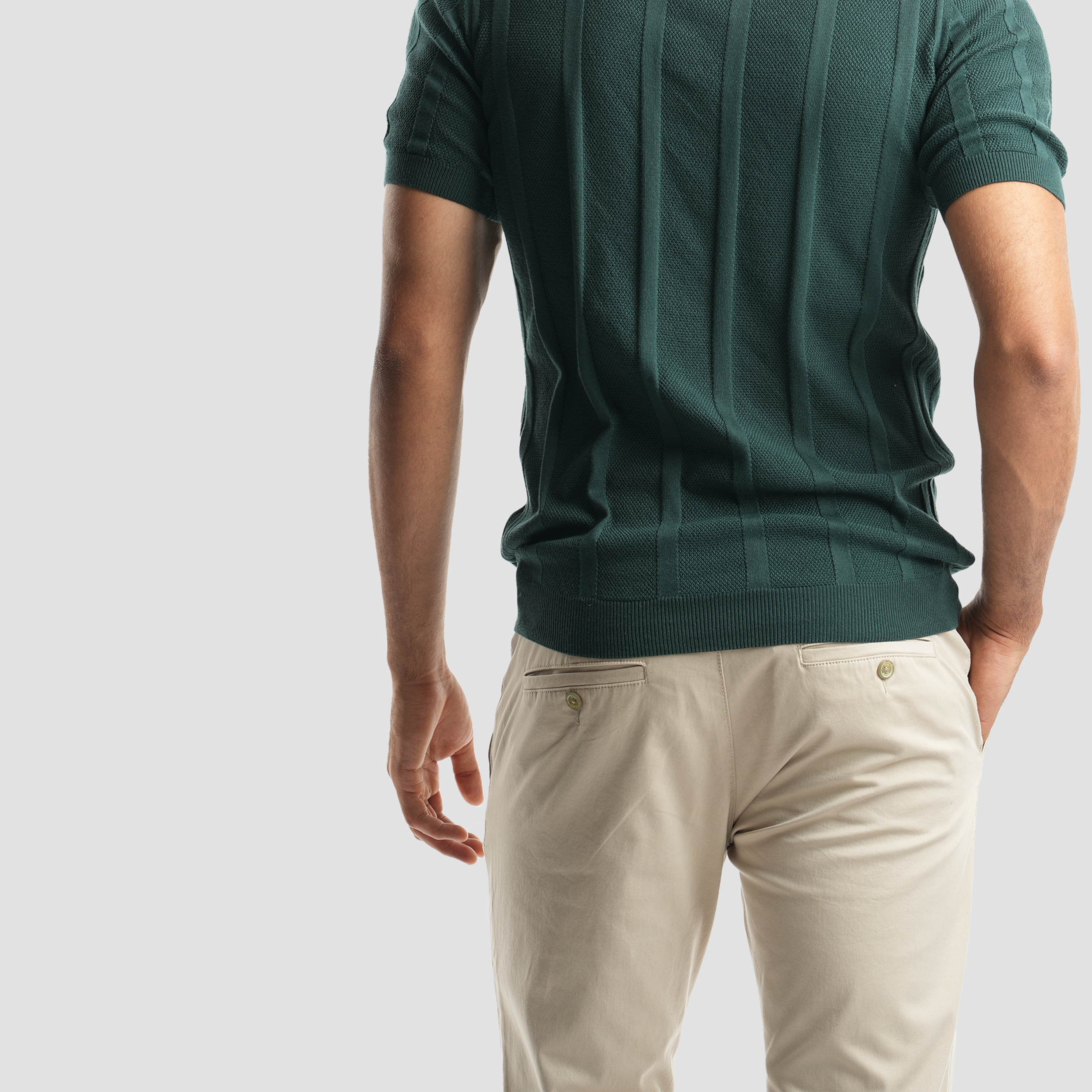 Stone Gabardine Pants (Mpt175) - Naga Homme