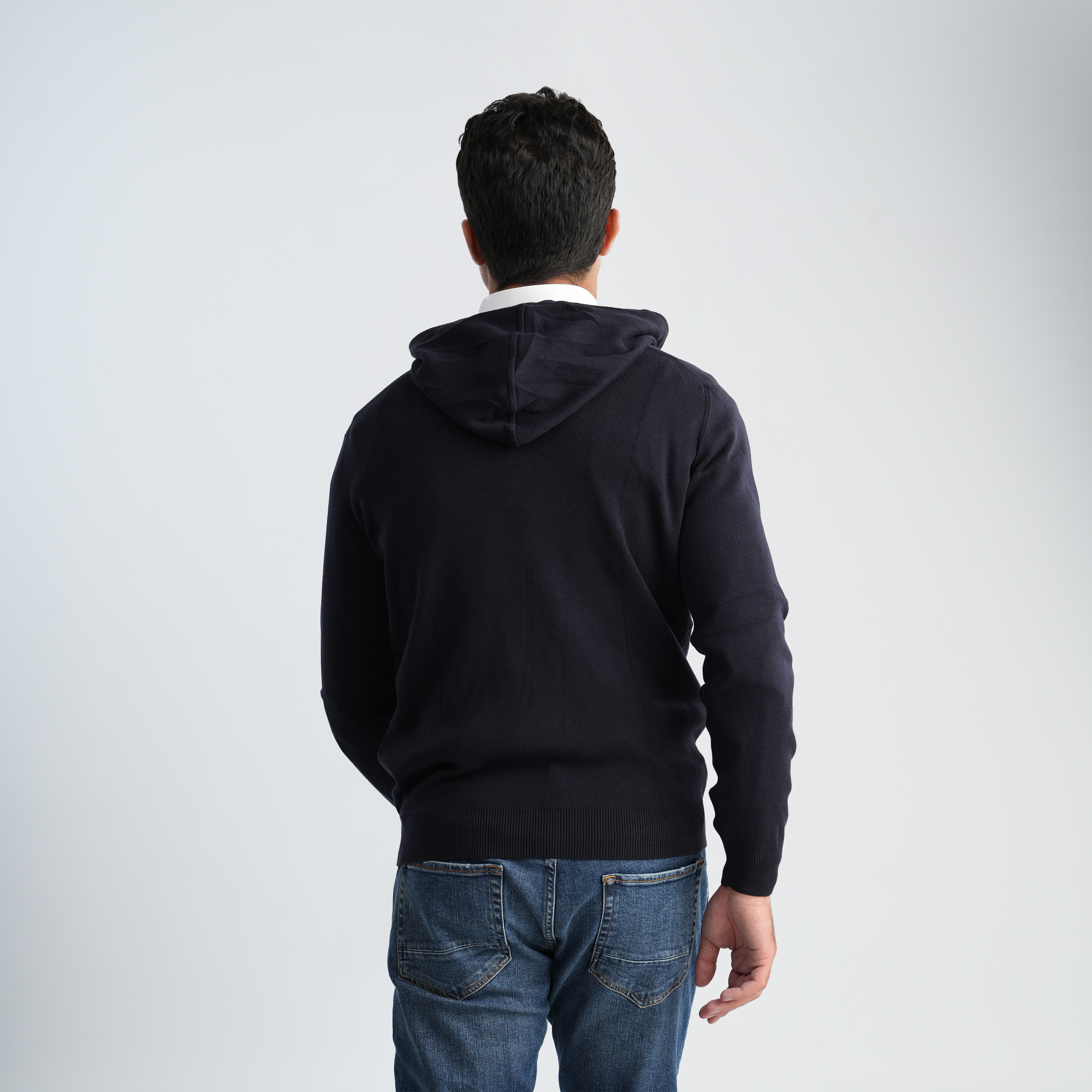 Men's Navy Hoodie-MPLFSH-28
