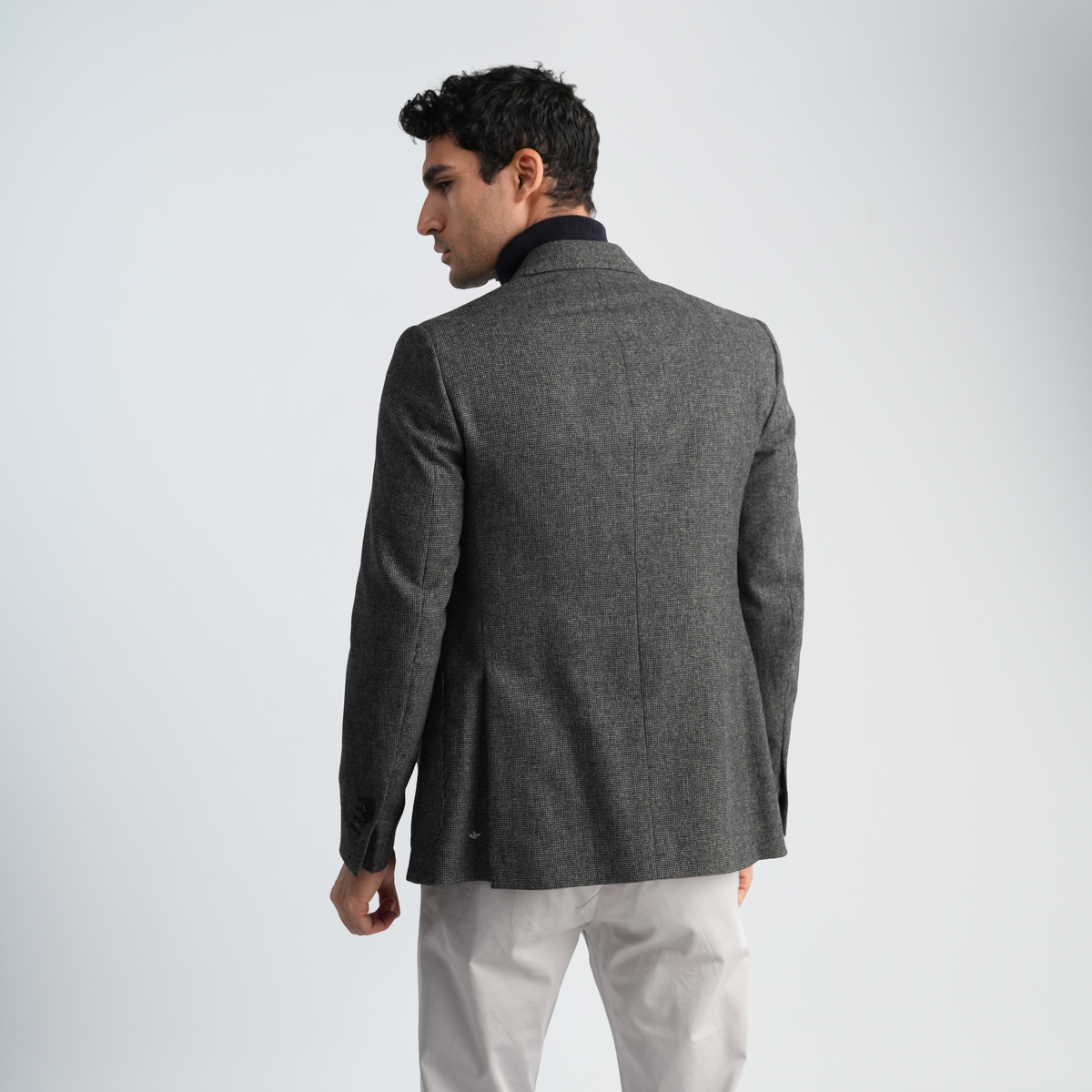 Dark Grey Wool Blazer-MJKC418