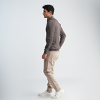 Textured Mock Neck Pullover-MPLJKC-12