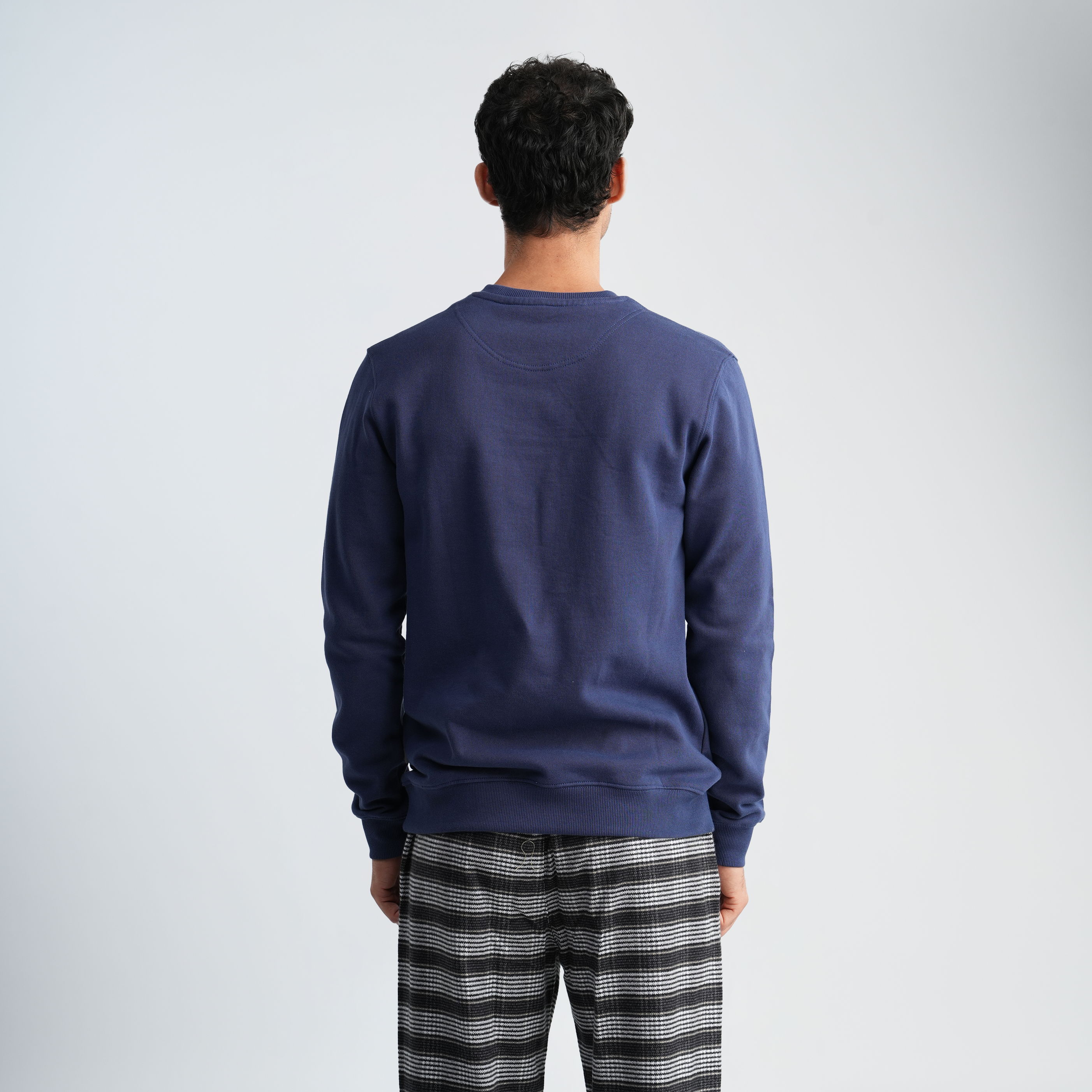 Men's Navy Stripe Pajama Set-MPJL175