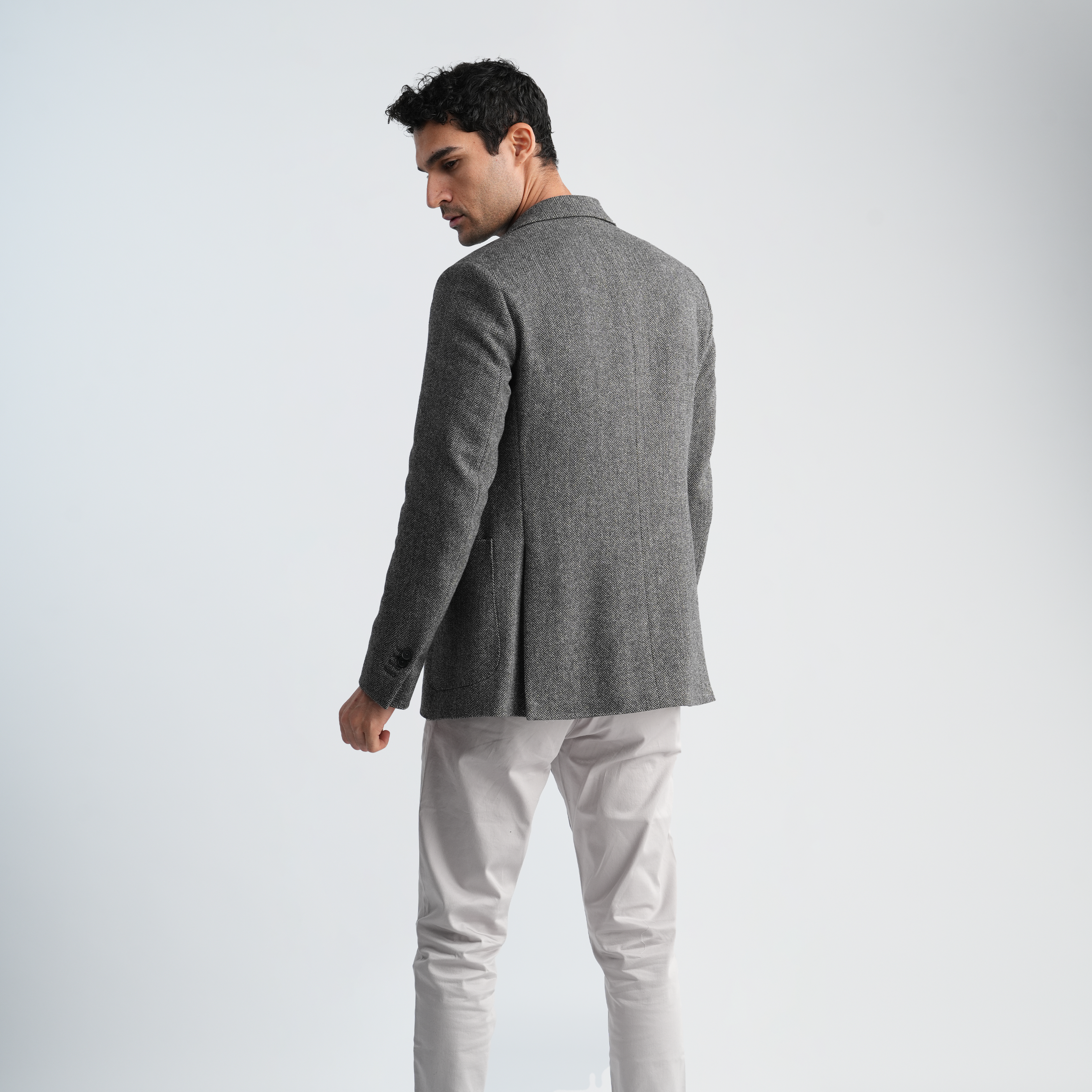 Men's Gabardine Grey Pants-MPT198