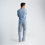 Soft Blue Pajama Set-MPJL178