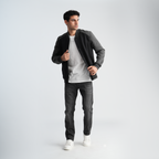 Men's Black Denim Jeans-MPT197