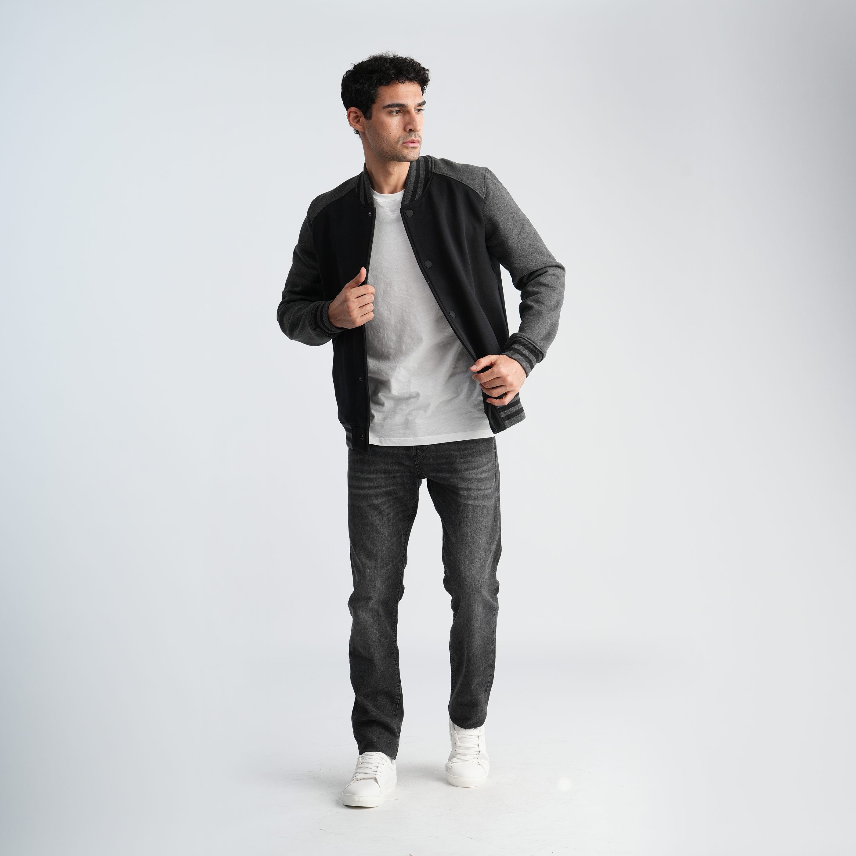 Men's Black Denim Jeans-MPT197