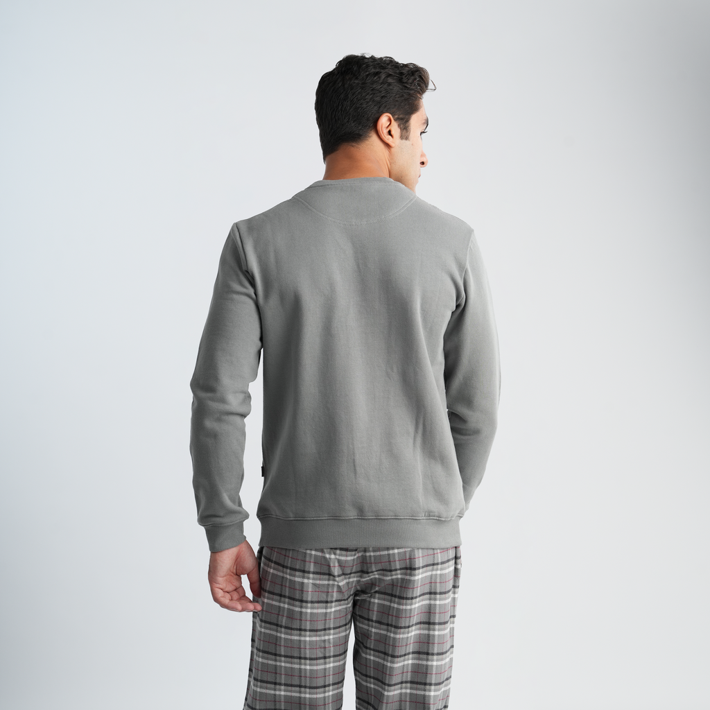 Men's Grey Pajama Set-MPJL147