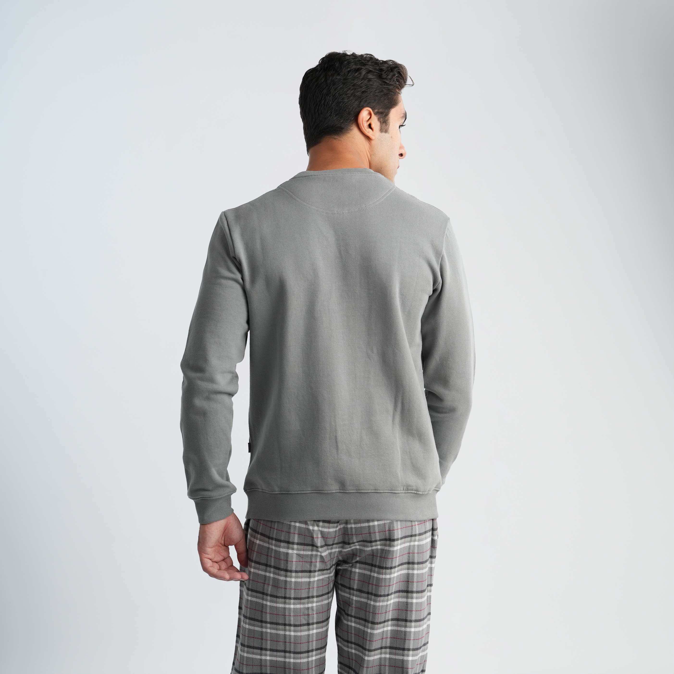 Men's Grey Pajama Set-MPJL147