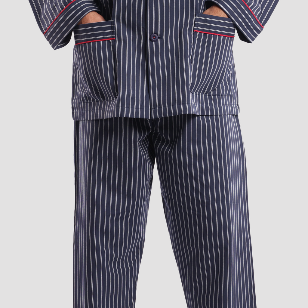 Strip Navy*White Classic Pajama(152) - Naga Homme