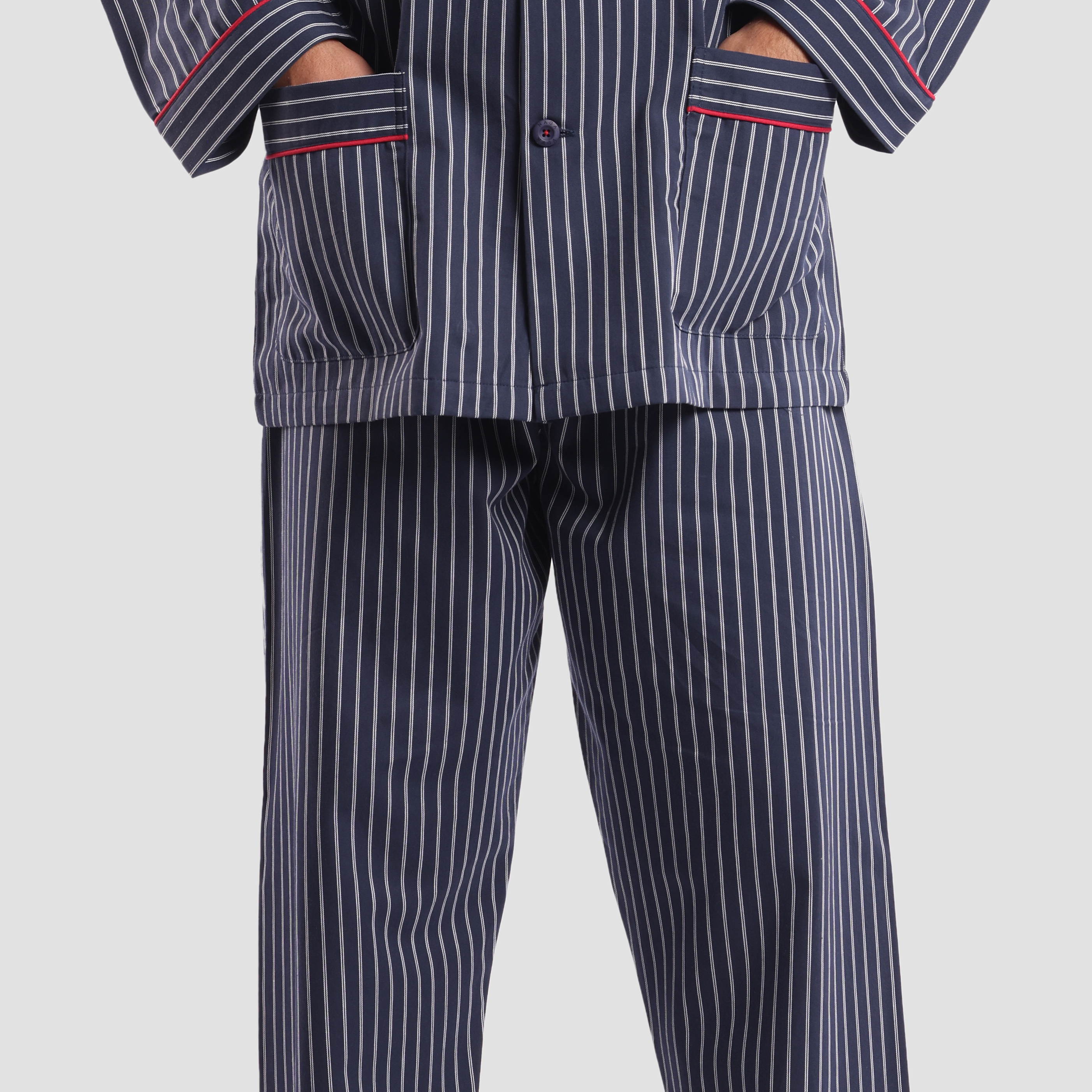 Strip Navy*White Classic Pajama(152) - Naga Homme