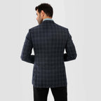 Checks Navy Blazer Jacket(345) - nagahomme