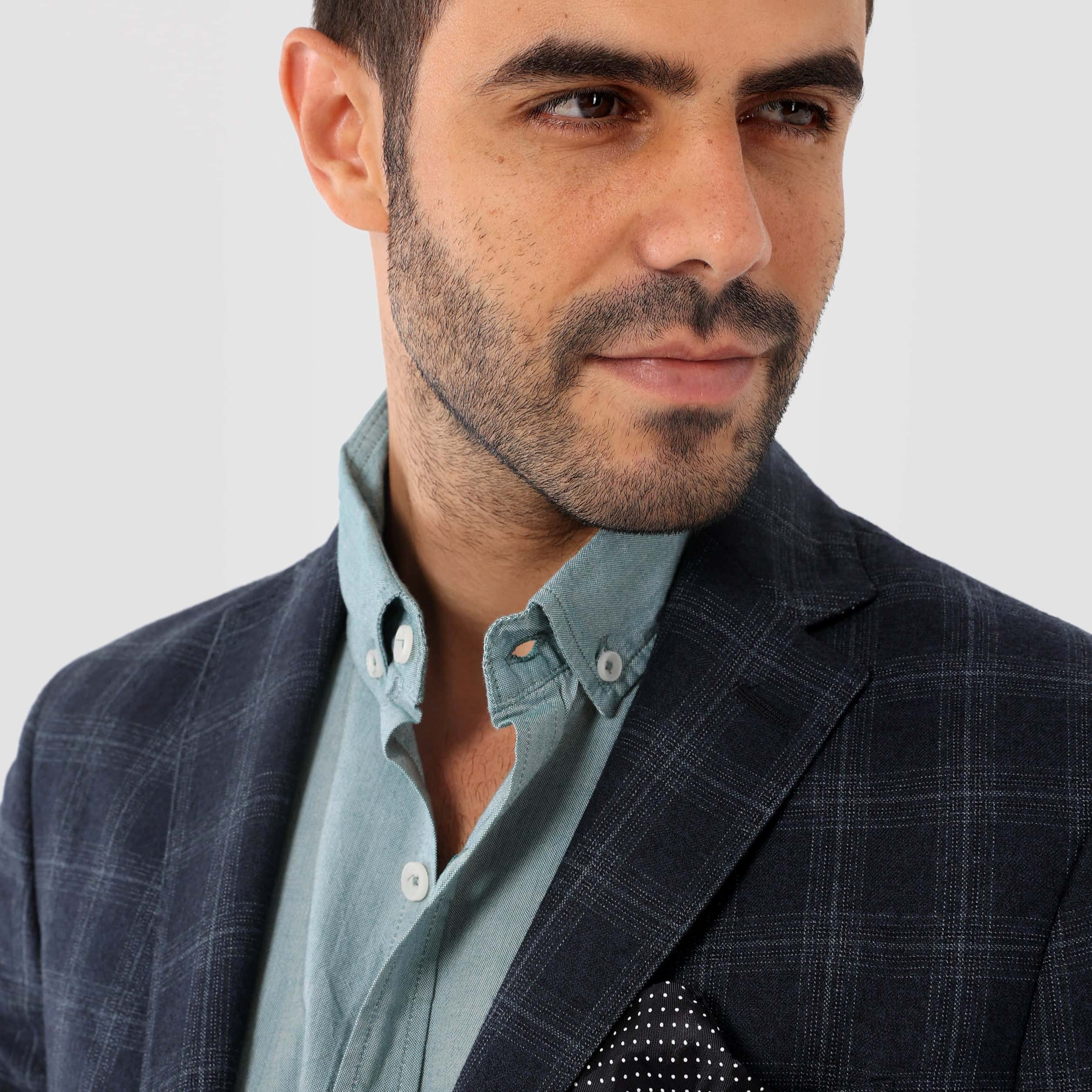 Checks Navy Blazer Jacket(345) Secondary image