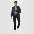 Checks Navy Blazer Jacket(345) - nagahomme