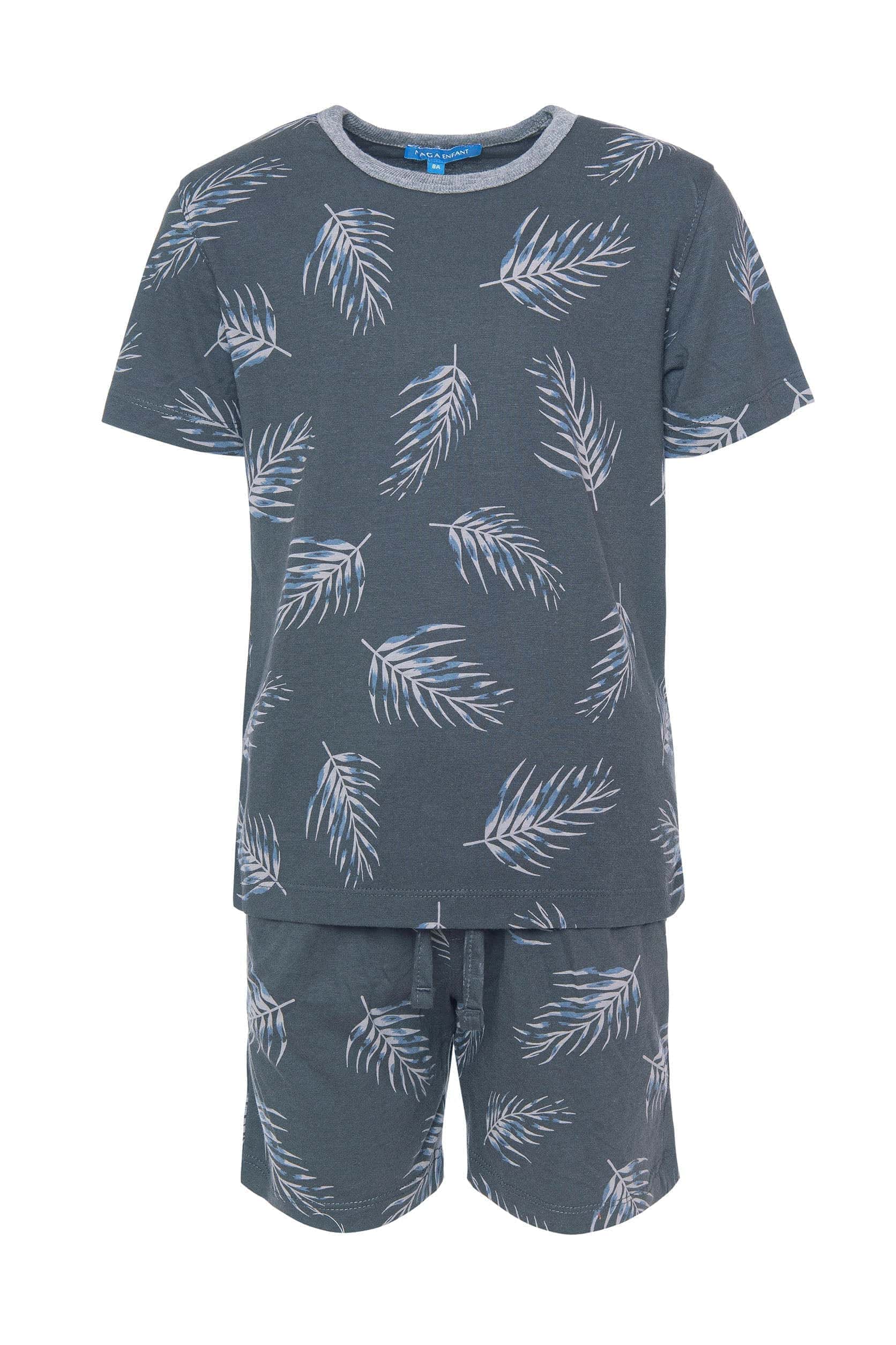Boys Leaves Print Pajamas(18) - nagahomme Main image