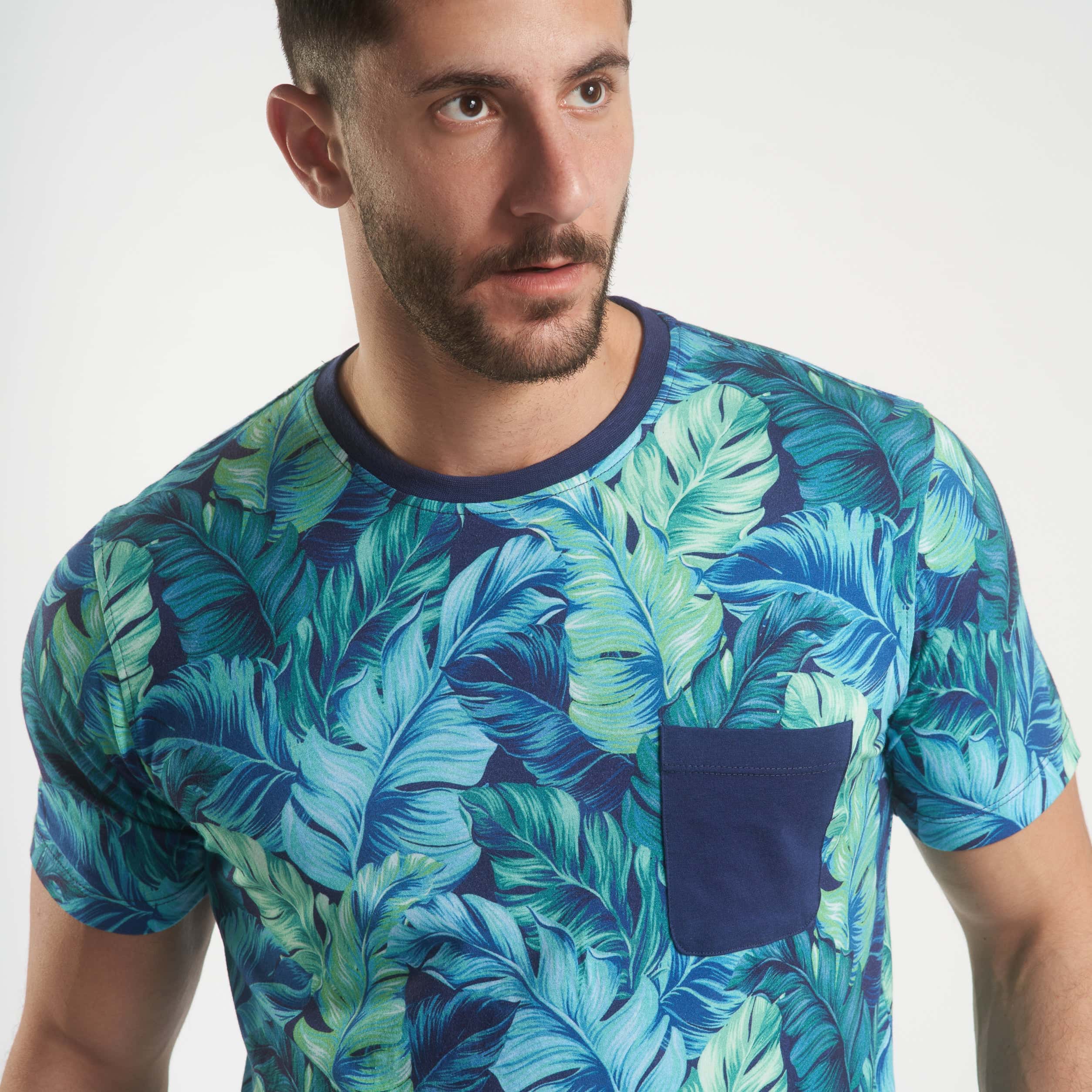 بيجامه نص كم فيروزي Secondary image