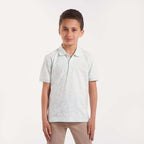 Boys all over print w/solid collar polo shirt (81) - nagahomme