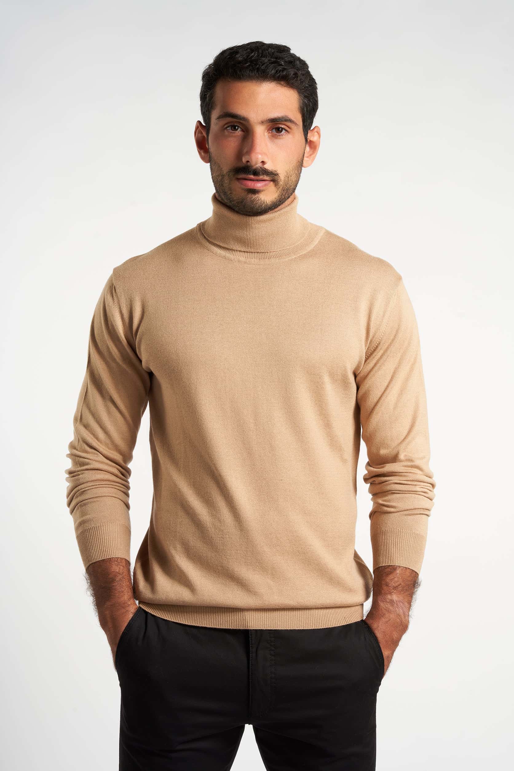 Beige Rounded-Neck Pullover(10) - nagahomme Main image