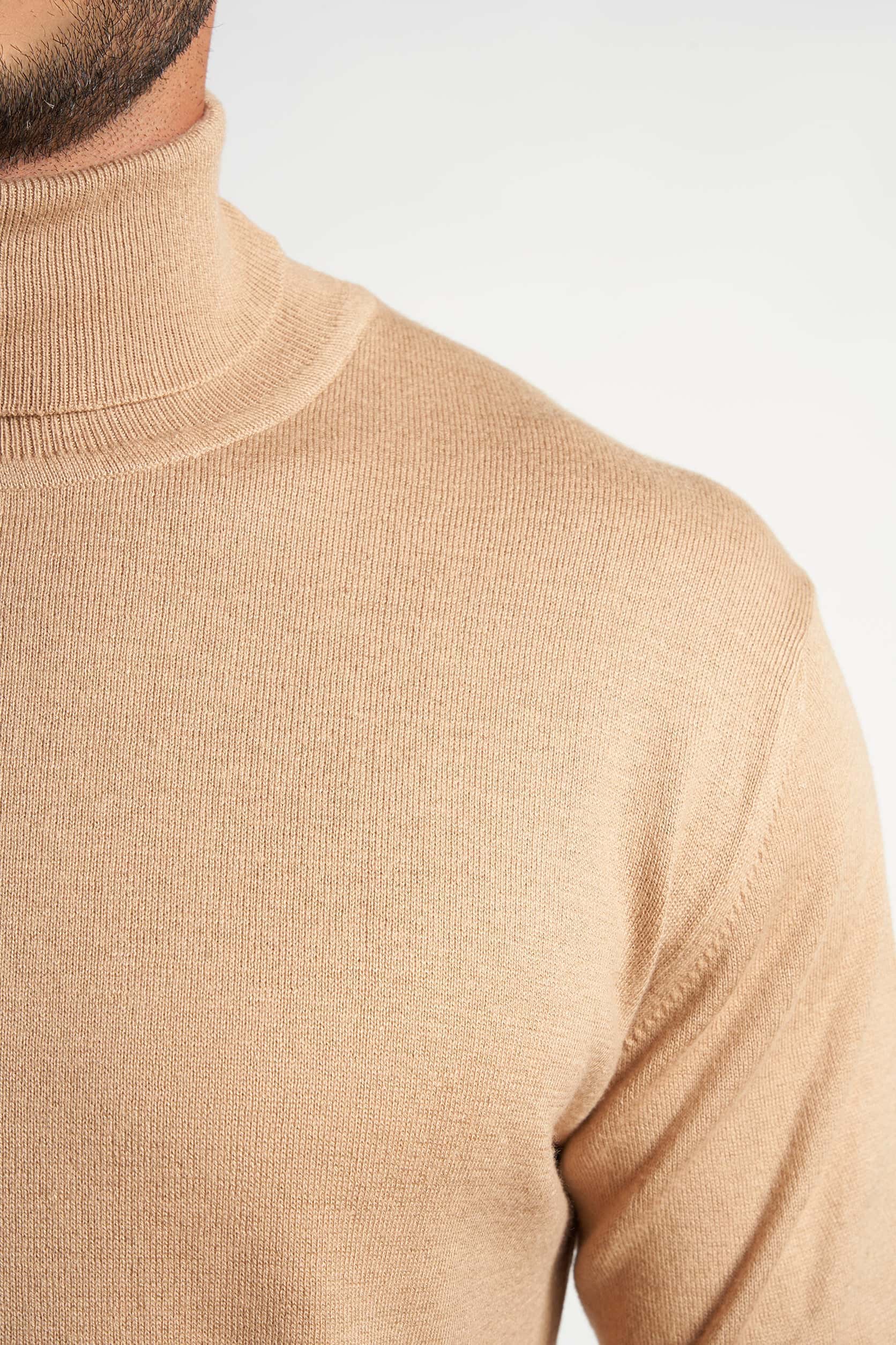 Beige Rounded-Neck Pullover(10) - nagahomme