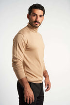 Beige Rounded-Neck Pullover(10) - nagahomme