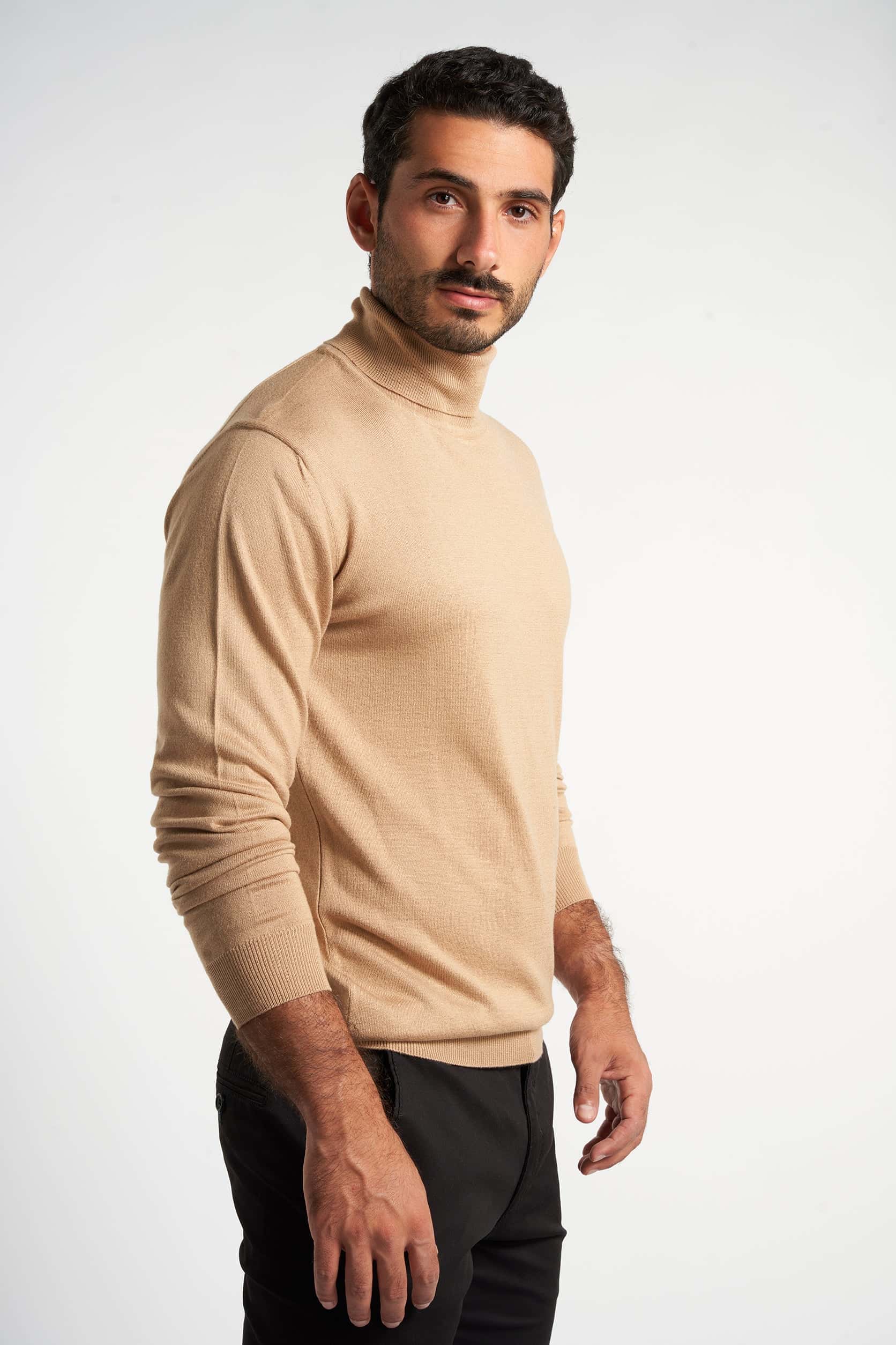 Beige Rounded-Neck Pullover(10) - nagahomme