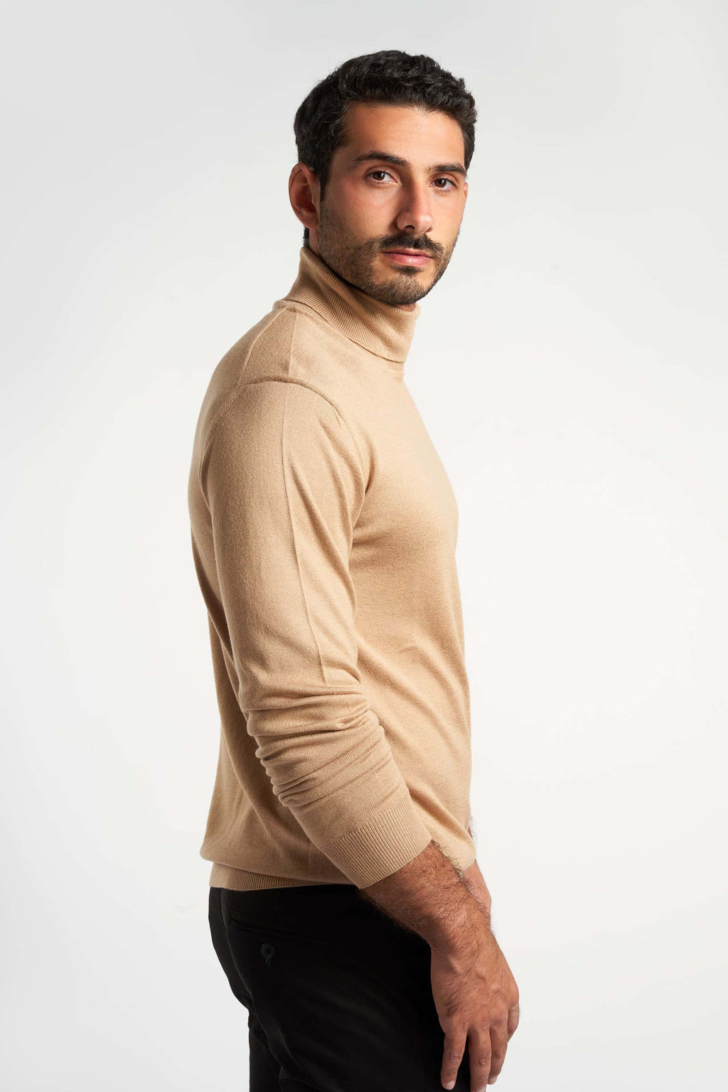 Beige Rounded-Neck Pullover(10) - nagahomme