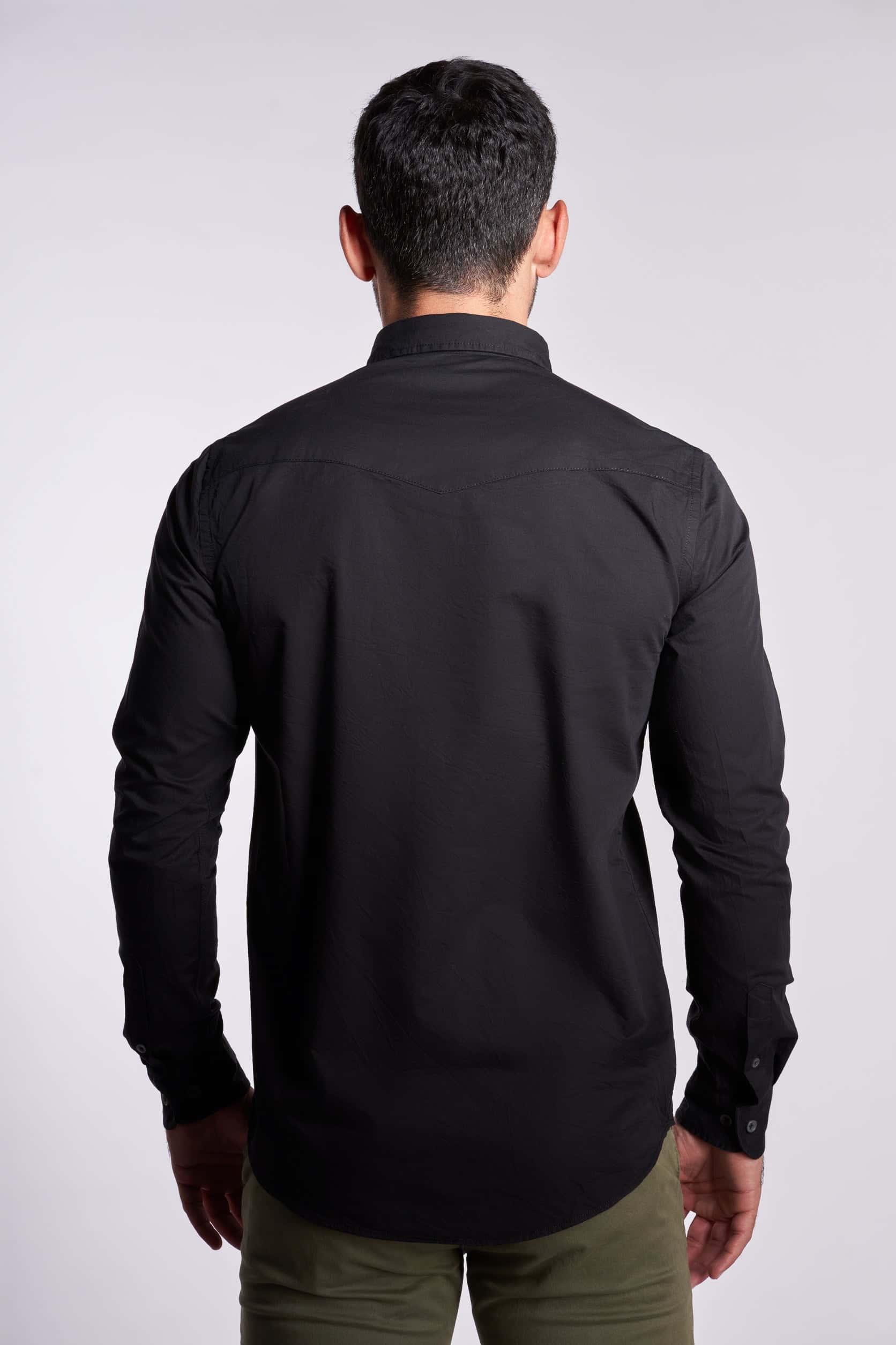 Black long sleeves men's shirts(711) – nagahomme