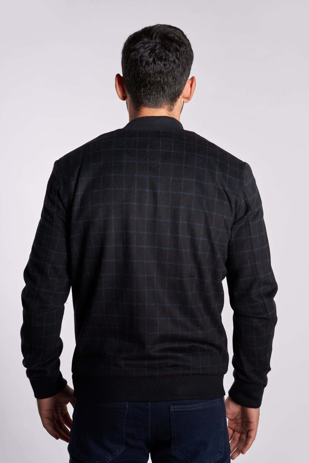 Black and blue wool jacket(19) - nagahomme