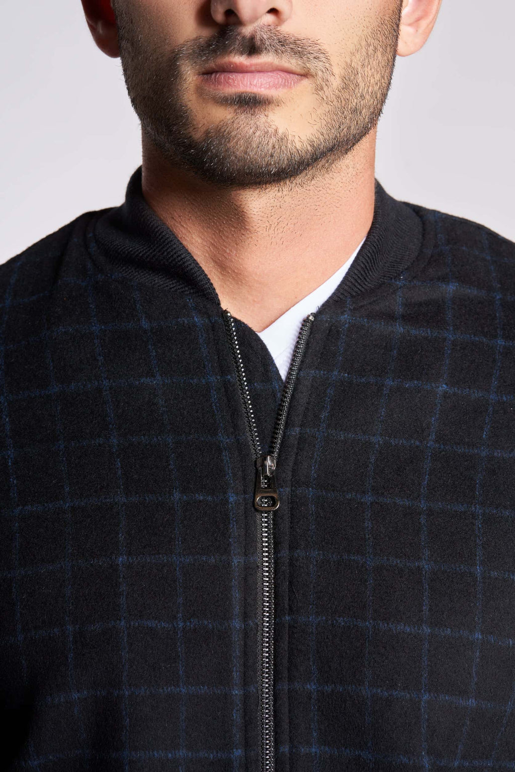 Black and blue wool jacket(19) - nagahomme