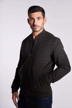 Black and Brown checks wool jacket(19) - nagahomme