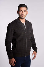 Black and Brown checks wool jacket(19) - nagahomme