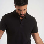 Black Plain Short Sleeves Polo(103) - nagahomme